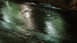 Siegelung bei Regen